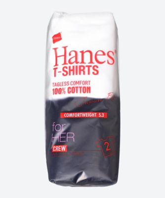 ＜Hanes(Women)＞レディース　２Ｐセット　半袖クルーネックＴシャツ