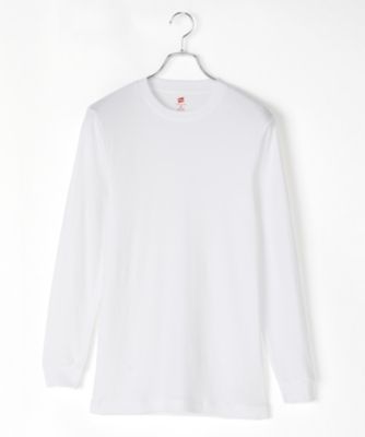 クルーネック長袖シャツ