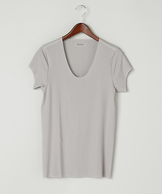 ＜三越伊勢丹/公式＞ 夏素材 UネックTシャツ 95・グレー アンダーシャツ画像