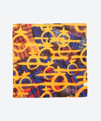 ＜Vivienne Westwood ACCESSORIES＞ＭＯＲＯＣＣＡＮ　ＯＲＢＳ　ＡＮＤ　ＴＡＲＴＡＮ　ラージハンカチーフ