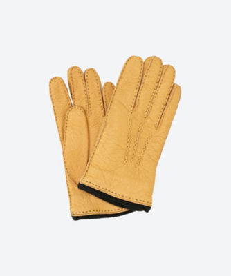 DENTS デンツ 15-1508 ペッカリー×カシミヤ CORK 黄色 手袋 小物｜手袋