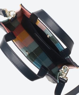 【美品】ポールスミス アーティストストライプハンドル 2WAY ミニトート 美品】ポールスミス アーティストストライプハンドル 2WAY