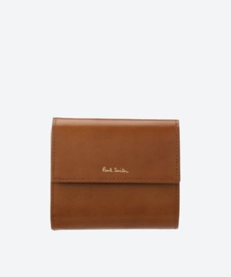 新品ポールスミス Paul Smith 三つ折り財布 Cリボン2 羊革10cm×85cm