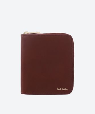 Paul Smith (Bagu0026SLG)/ポール・スミス レザーリュクスシャイン ラウンドジップ二つ折り財布 BPS565 ボルドー 牛革 メンズ 財布・マネークリップ