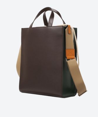 マルベリーMULBESMYTHSON ネイビー　バーガンディ　バイカラー　トートバッグ