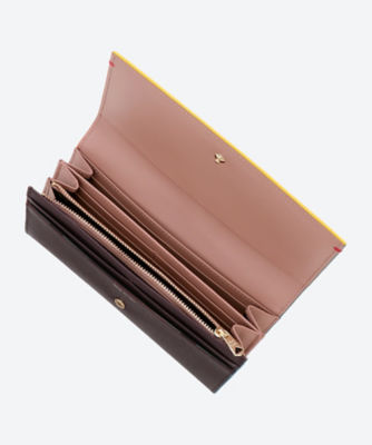 【新品】ポールスミス✨カラードエッジ フラップ 長財布 チョコ ブラウン 人気おいご市場