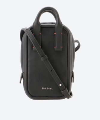 ショルダーバッグ斜め掛けカバン☆美品☆ Paul Smith レザー×ナイロン　配色ステッチ　ショルダーバッグ