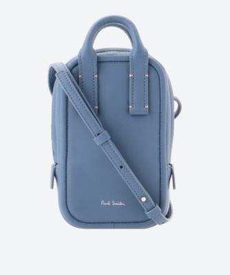 ショルダーバッグ斜め掛けカバン☆美品☆ Paul Smith レザー×ナイロン　配色ステッチ　ショルダーバッグ