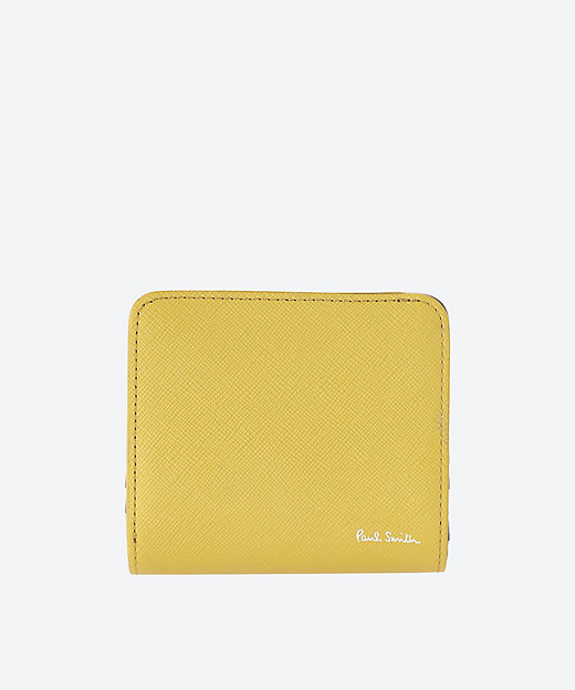 ブライトストライププラー L字ジップ二つ折り財布 の通販 三越伊勢丹オンラインストア 【公式】 Paul Smith ネイビー 折財布 ブライトステッチ