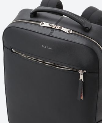 希少】Paul Smith 本革 オールレザー リュック ブラック 黒（ストロー 
