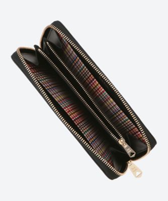 新品★ポールスミス★インテリアシグネチャーストライプラウンドファスナー長財布★黒 シグネチャーストライプインテリア ラウンドジップ長財布 | Paul Smith