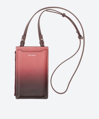 ☆美品☆PAUL SMITH モバイルポシェット フォンバッグ  レザー 黒国内百貨店