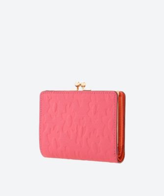 未使用級　Paul Smith 二つ折り財布　デイジー　レザー　がま口　ピンク ポールスミス 財布 三つ折り財布 がま口財布 ピンク Paul Smith kpw042
