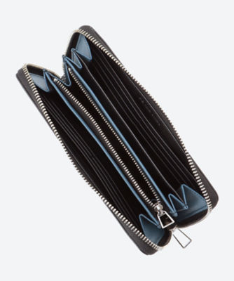 美品 ポールスミス 長財布 ポールドローイング ラウンドファスナー 黒