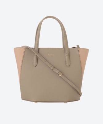 ＜三越伊勢丹/公式＞ Paul Smith (Bag & SLG)/ポール・スミス カラーブロック（SS24）2WAYハンドバッグ ベージュ 【三越伊勢丹/公式】