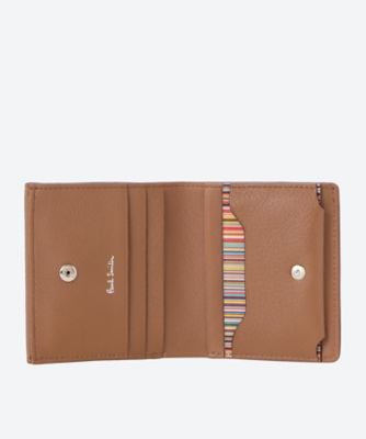 すぐ届く*PaulSmith*ポールスミス* グレインソフト 三つ折り財布 バイカラーが可愛い♡】ポールスミス がま口3つ折り財布 (Paul