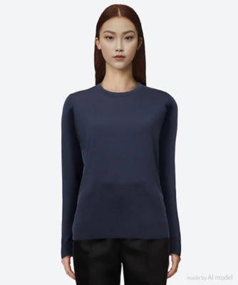 ＜JOHN SMEDLEY (Women)＞クルーネック長袖プルオーバー　ＶＩＶＩＥＮＮＥ