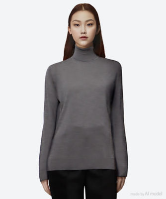 ＜JOHN SMEDLEY (Women)＞タートルネック長袖プルオーバー　ＬＥＮＡ