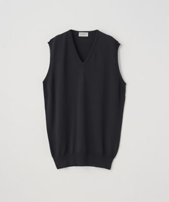 ＜JOHN SMEDLEY (Men)＞２４Ｇ　ＳＴＡＮＤＡＲＤ　ＦＩＴ　Ｖネックニットベスト　ＨＡＤＦＩＥＬＤ