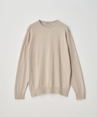 クルーネック長袖コットンニットプルオーバー３０Ｇ　ＭＯＤＥＲＮ　ＦＩＴ　ＤＡＶＩＤ
