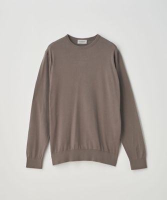 クルーネック長袖コットンニットプルオーバー３０Ｇ　ＭＯＤＥＲＮ　ＦＩＴ　ＤＡＶＩＤ