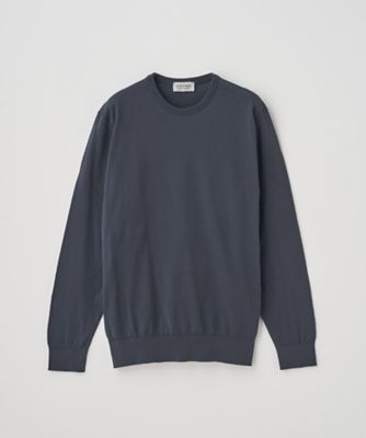 クルーネック長袖コットンニットプルオーバー３０Ｇ　ＭＯＤＥＲＮ　ＦＩＴ　ＤＡＶＩＤ