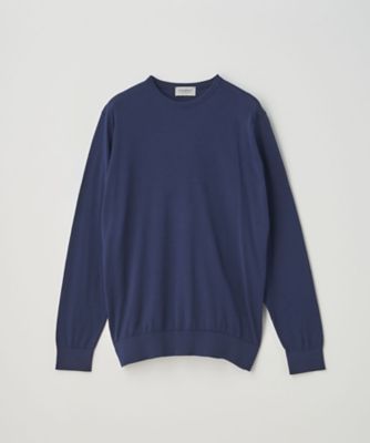 クルーネック長袖コットンニットプルオーバー３０Ｇ　ＭＯＤＥＲＮ　ＦＩＴ　ＤＡＶＩＤ