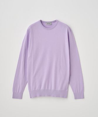 クルーネック長袖コットンニットプルオーバー３０Ｇ　ＭＯＤＥＲＮ　ＦＩＴ　ＤＡＶＩＤ