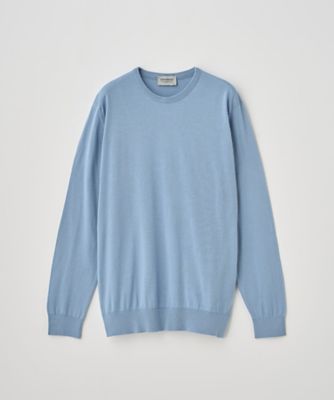 クルーネック長袖コットンニットプルオーバー３０Ｇ　ＭＯＤＥＲＮ　ＦＩＴ　ＤＡＶＩＤ