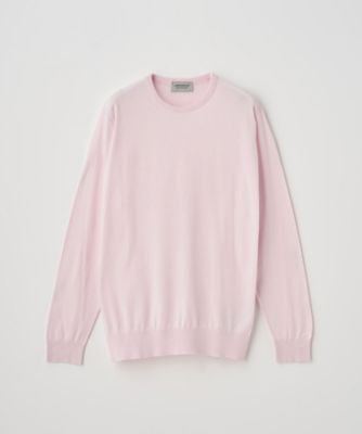 クルーネック長袖コットンニットプルオーバー３０Ｇ　ＭＯＤＥＲＮ　ＦＩＴ　ＤＡＶＩＤ