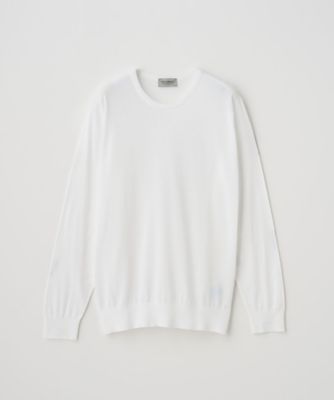 クルーネック長袖コットンニットプルオーバー３０Ｇ　ＭＯＤＥＲＮ　ＦＩＴ　ＤＡＶＩＤ