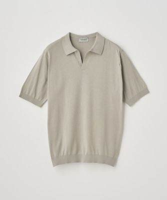 スキッパーネック半袖コットンニットプルオーバー３０Ｇ　ＭＯＤＥＲＮ　ＦＩＴ　ＳＹＲＥＳ