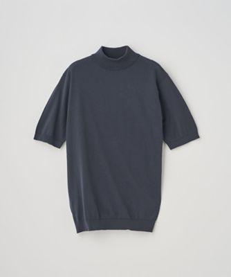 モックネック半袖コットンニットＴシャツ３０Ｇ　ＭＯＤＥＲＮ　ＦＩＴ　ＡＲＢＥＲ