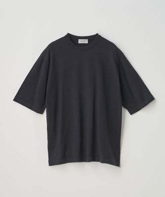 ウェルトヘム半袖コットンニットTシャツ 24G TINDALL