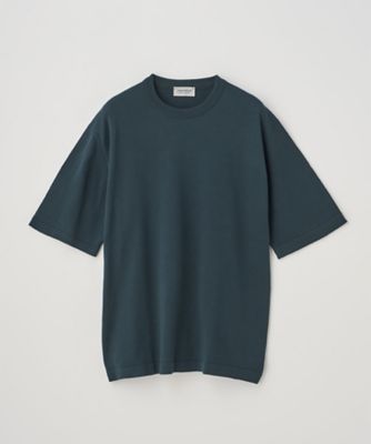 ウェルトヘム半袖コットンニットTシャツ 24G TINDALL
