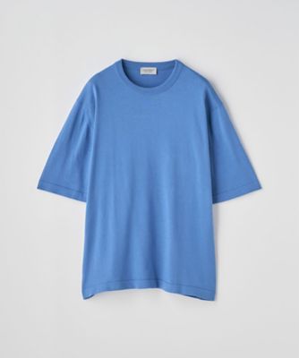 ウェルトヘム半袖コットンニットTシャツ 24G TINDALL
