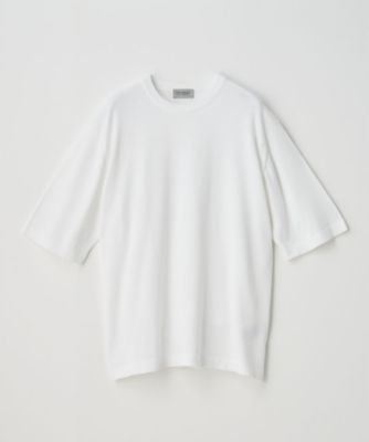 ウェルトヘム半袖コットンニットTシャツ 24G TINDALL