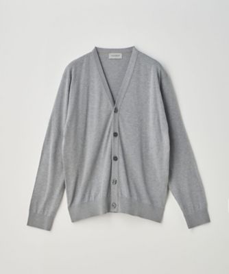 JOHN SMEDLEY (Men)/ジョンスメドレー カーディガン　Ｖネック長袖コットンニットカーディガン　３０Ｇ　ＭＯＤＥＲＮ　ＦＩＴ　ＷＩＳＴＩＮＧ