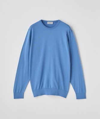 新品 タグ付き ジョンスメドレー クルーネック長袖コットンニットプルオーバー JOHN SMEDLEY（ジョンスメドレー） ニットポロシャツ プルオーバー