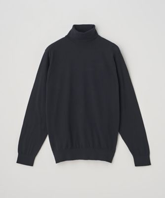 ジョンスメドレー シーアイランドコットン 長袖ニットポロ 黒 S 美品】ジョンスメドレー 現行 シーアイランドコットンニット 長袖