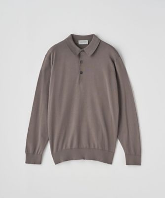 JOHN SMEDLEY (Men)/ジョンスメドレー ポロシャツ（長袖）　コットン　長袖ニットポロシャツ　　３０Ｇ　ＭＯＤＥＲＮ　ＦＩＴ　Ｓ４８８６