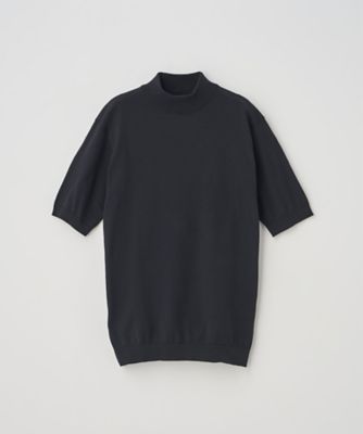 FCRB モックネック半袖シャツ M モックネック半袖コットンニットTシャツ 30G MODERN FIT