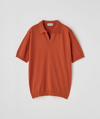 JOHN SMEDLEY ジョン スメドレー スキッパーネック 半袖 コットン スキッパーネック半袖コットンニットプルオーバー 30G MODERN