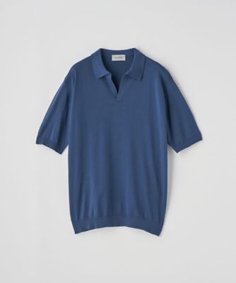 JOHN SMEDLEY ジョン スメドレー スキッパーネック 半袖 コットン 正規取扱い販売店】ジョンスメドレー スキッパーネック半袖コットン