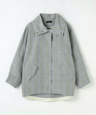 【レキップ】ロングコート (38) グレー系 チェック チェスターコートR737 レキップ】ロングコート (38) グレー系 チェック チェスター