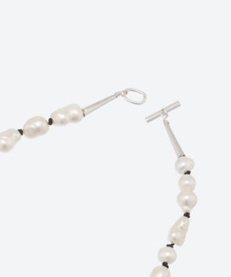 MIX PEARL NECKLACE KNOT 37cm