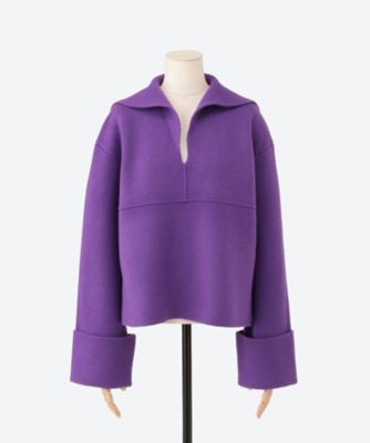 ＜YLEVE (Women)＞ＰＵＲＥ　ＷＯＯＬ　ＫＮ　ＳＡＩＬＯＲ　ＣＯＬＬＡＲ　Ｐ／Ｏ　１６８４２６４０６１