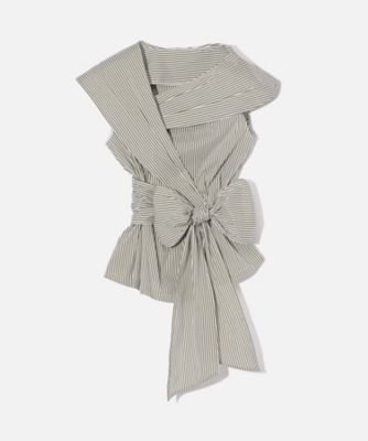 ＜TAE ASHIDA (Women)＞ポリエステルナイロンソフトタフタ　カシュクール風ブラウス　ＴＢ５６２８　
