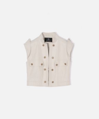 ＜TAE ASHIDA (Women)＞リネンレーヨンツイル　ノースリーブジャケット　ＴＪ５６２４