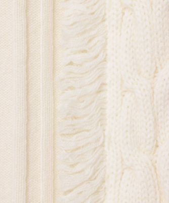 タエ・アシダ　カシミヤ100% オフホワイトニット PRODIGAL（プロディガル） カシミヤ 100％ メンズ 細ケーブル柄